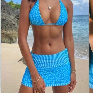 BNWT Leni Swims LILI SKIRT- TROPEA Reversible swim skirt coverup size small